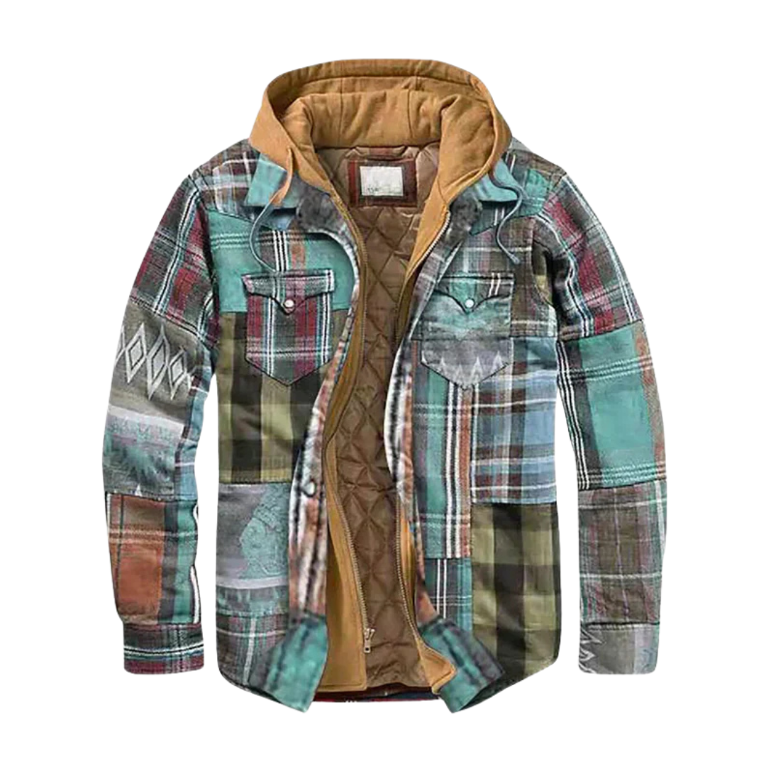 Orlan – Stylish Patchwork Checkered Jacket