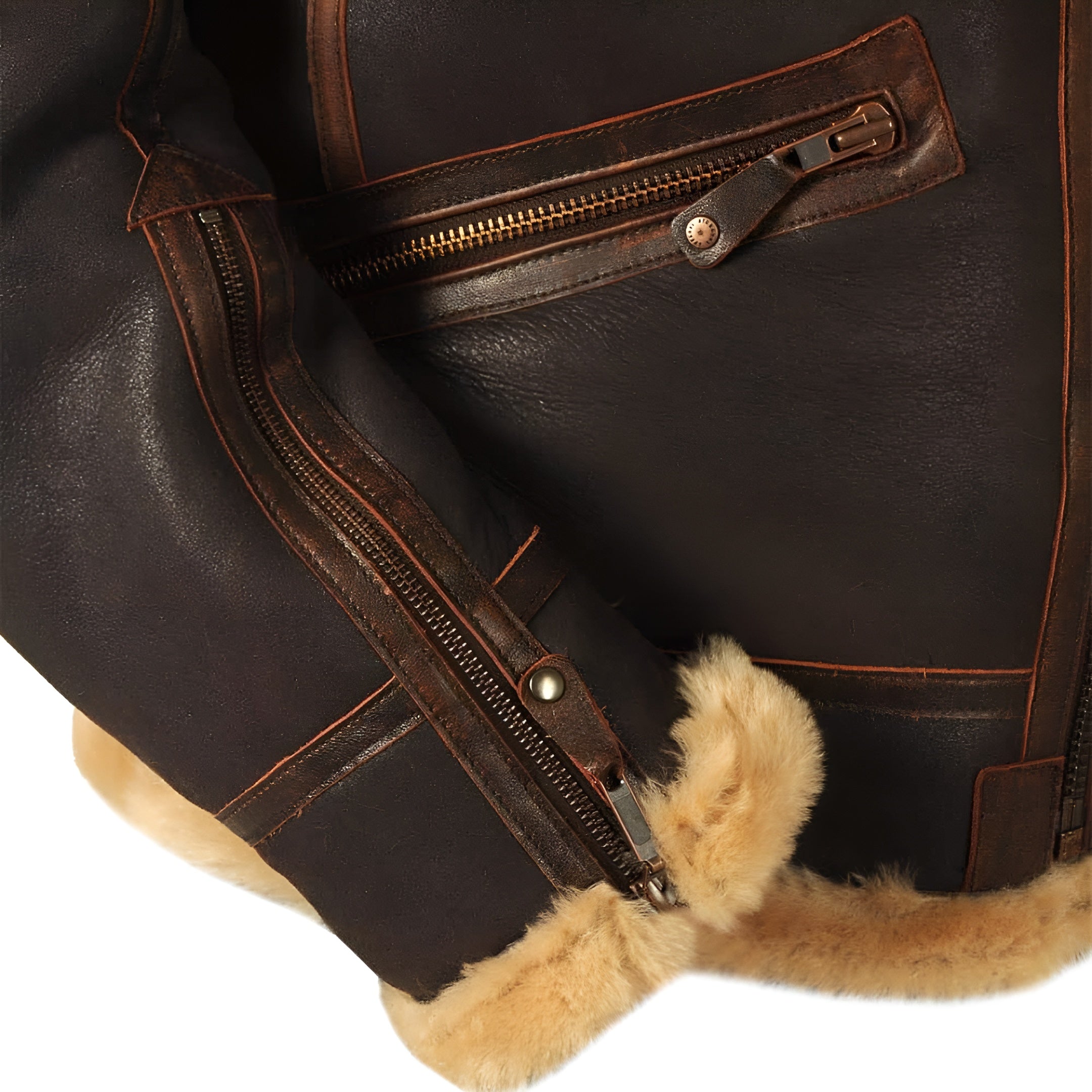 Casian | Faux Shearling Aviator Jacket