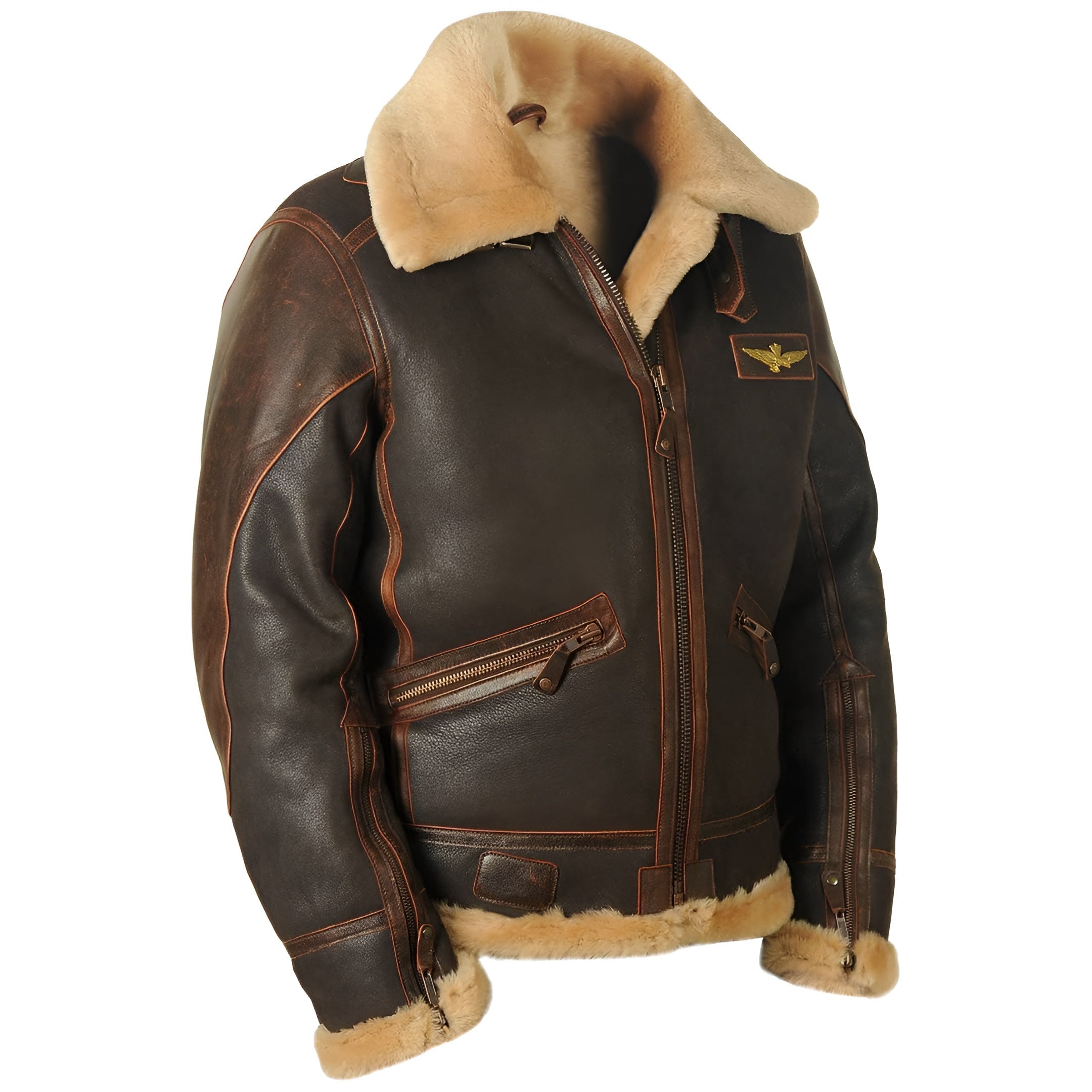 Casian | Faux Shearling Aviator Jacket