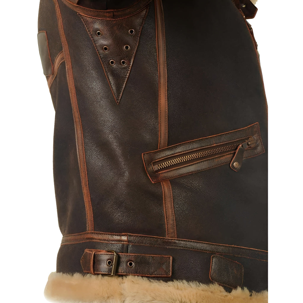 Casian | Faux Shearling Aviator Jacket