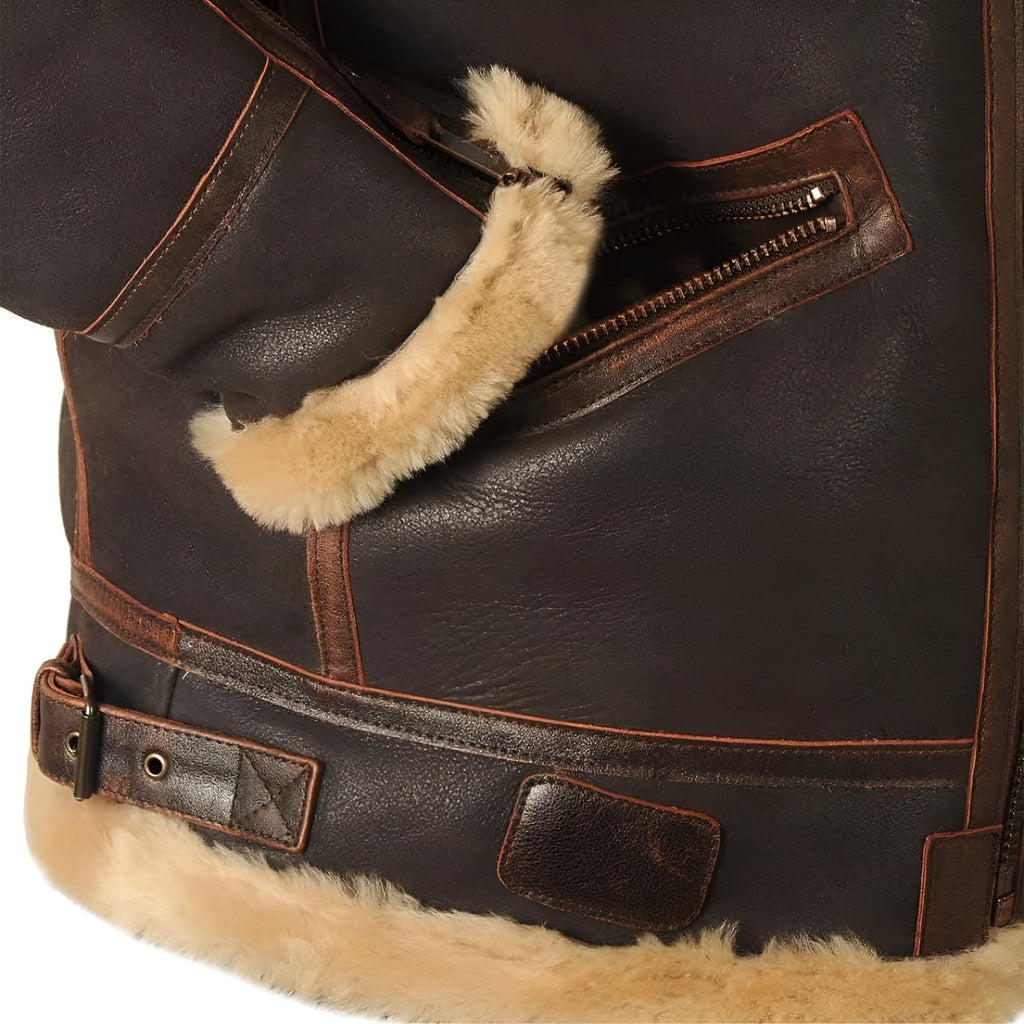 Casian | Faux Shearling Aviator Jacket
