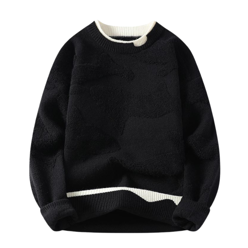 Abstract Textured Knit Sweater