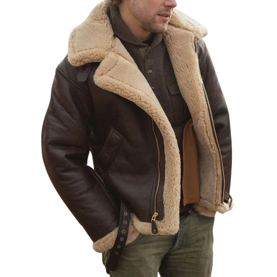 Casian | Faux Shearling Aviator Jacket