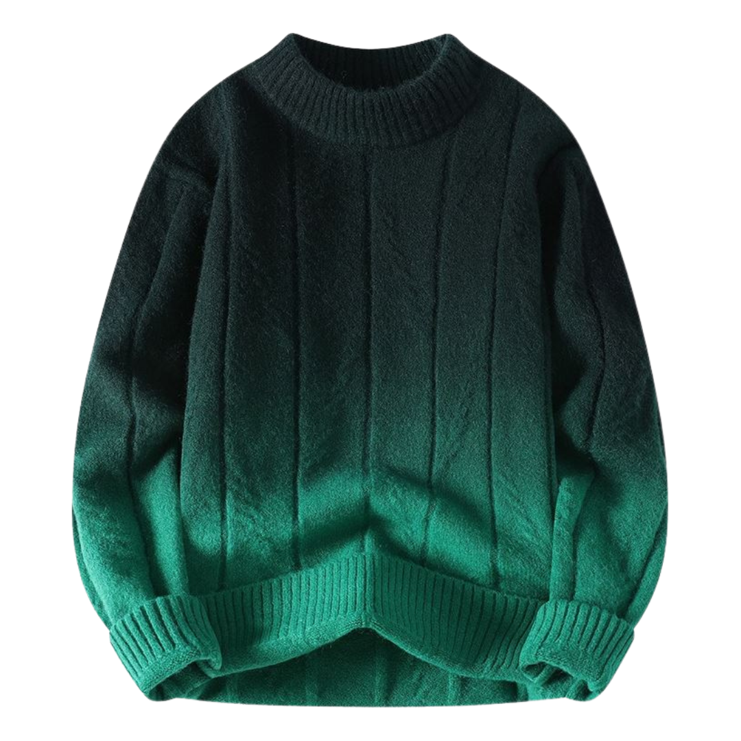 Gradient Dip-Dyed Knit Sweater