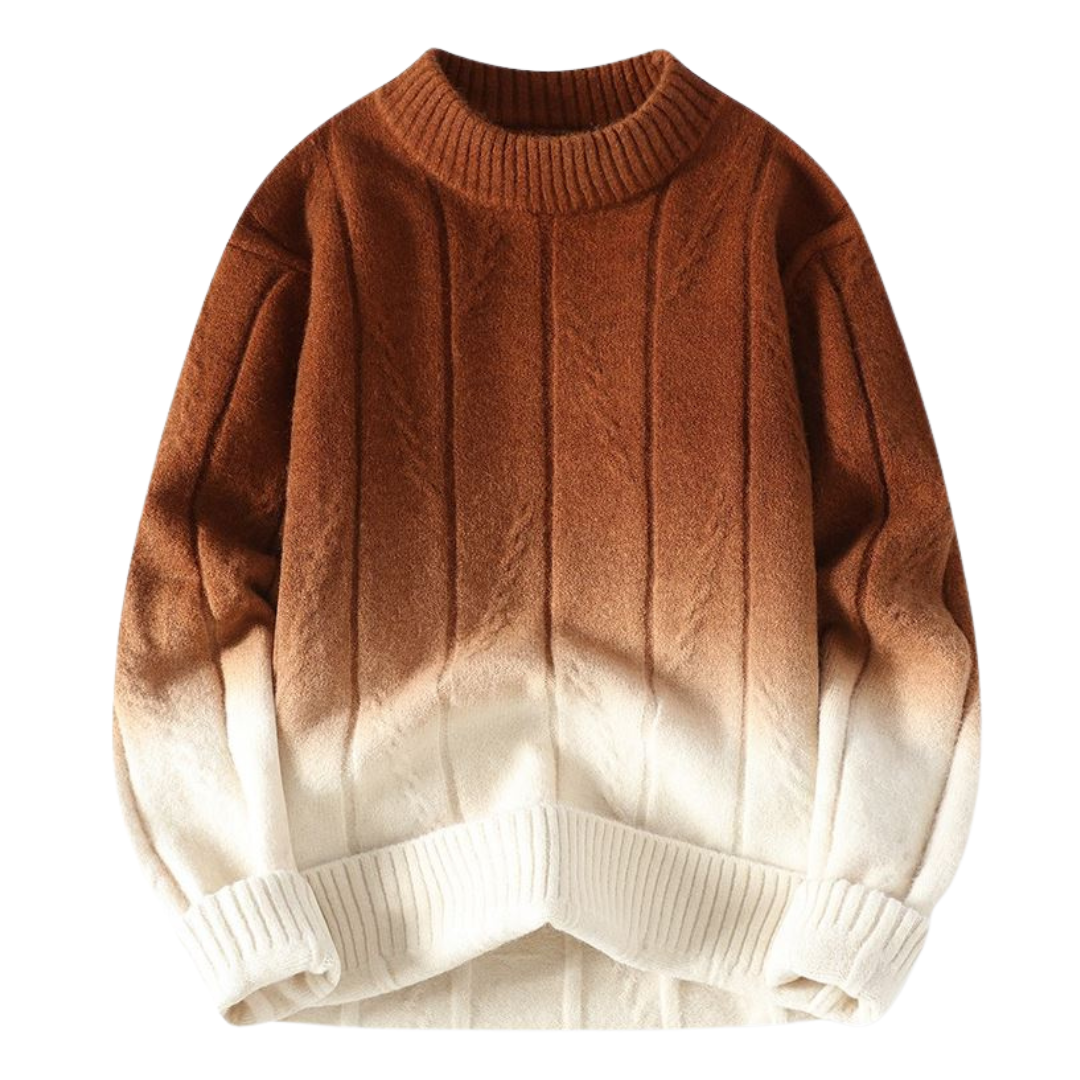 Gradient Dip-Dyed Knit Sweater