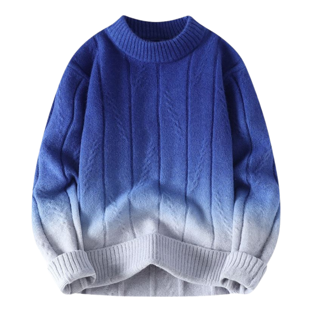 Gradient Dip-Dyed Knit Sweater