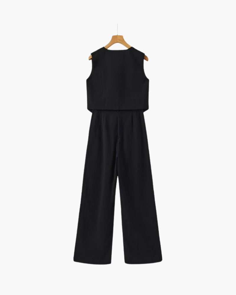 Classy Lady - Linen Two-piece Set