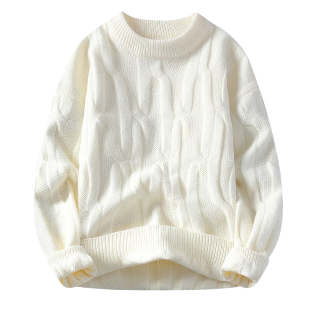 Premium Textured Cable Knit Sweater