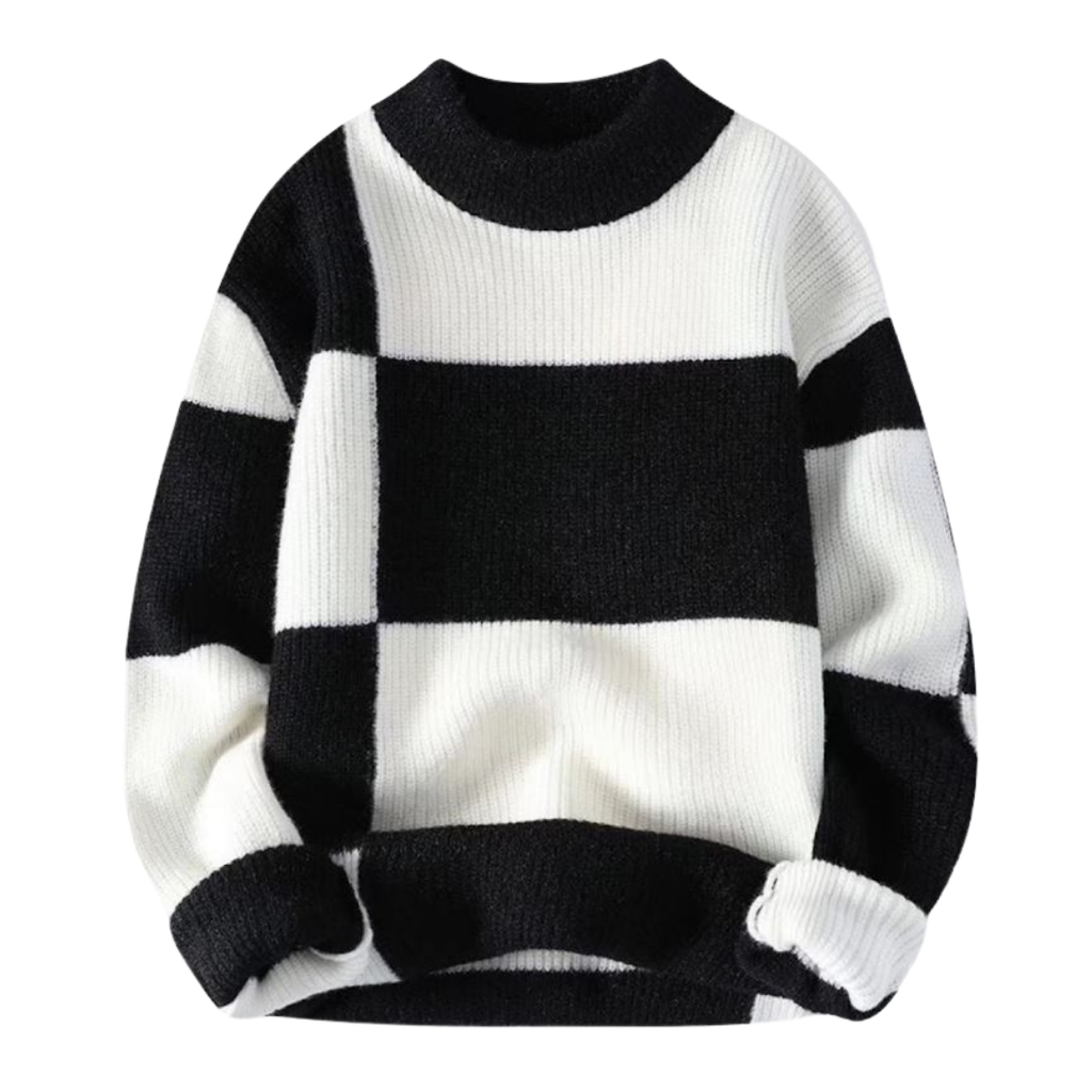 Statement Geometric Knit Sweater