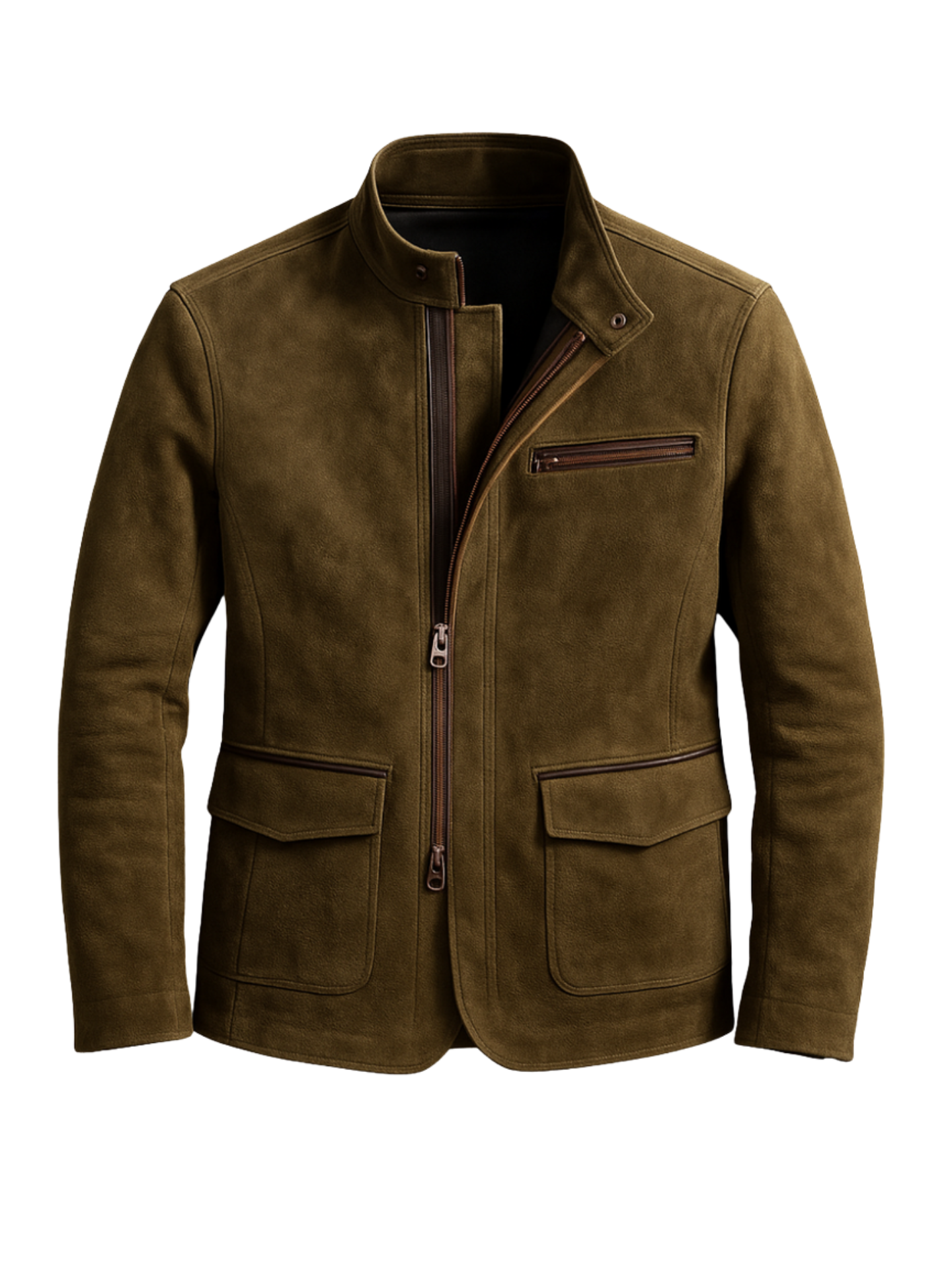 Premium Suede Bomber Jacket